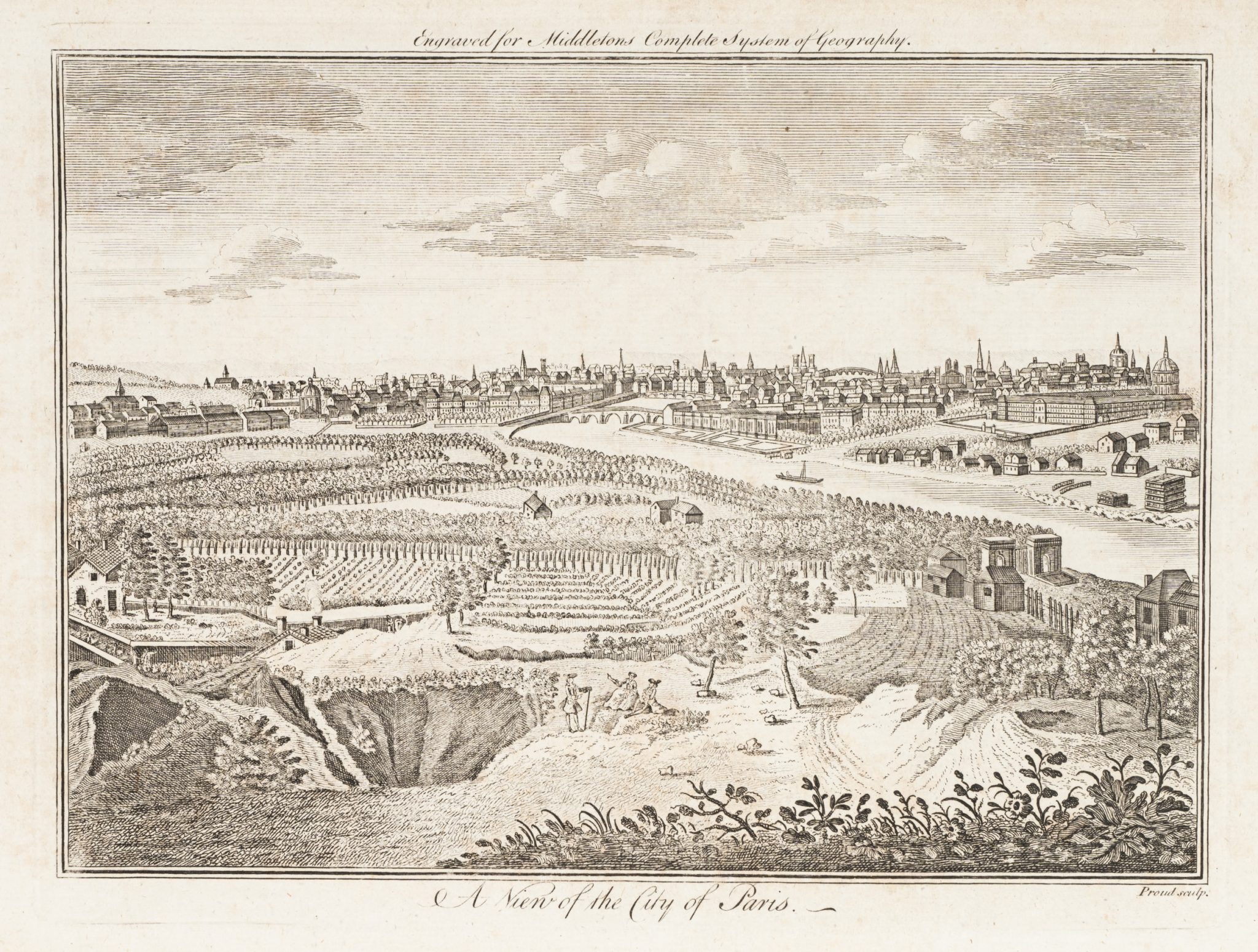 Historische Stadtansicht von Paris
