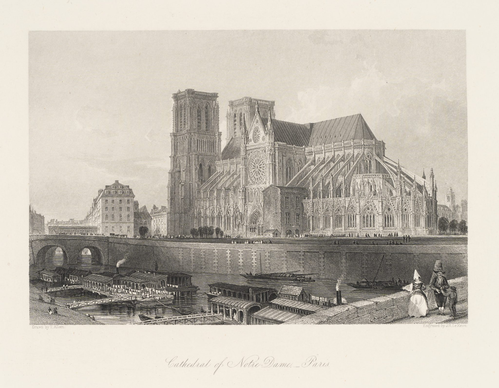 Ansicht von Notre-Dame in Paris ohne Dachreiter