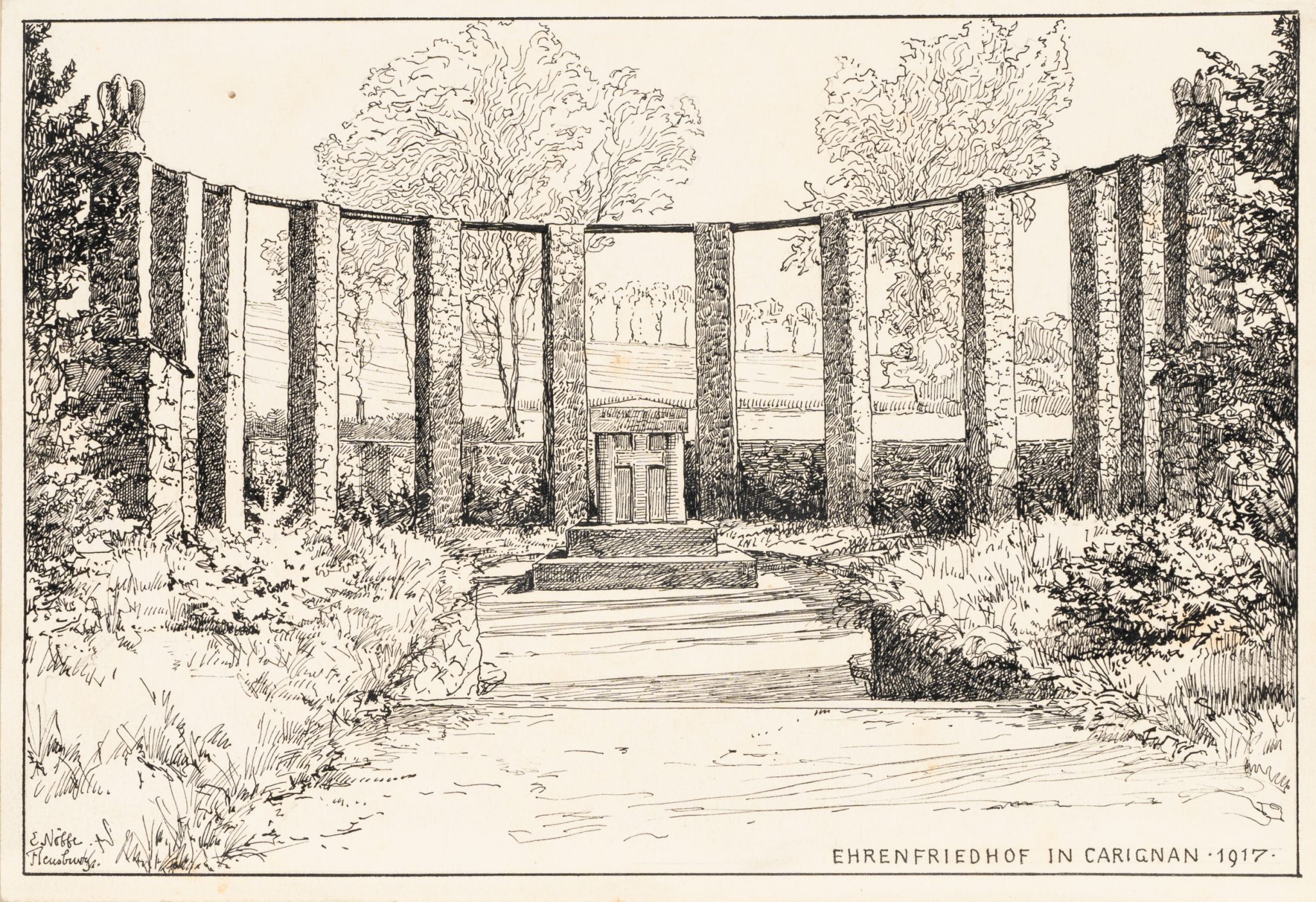 Ehrenfriedhof in Carignan, Frankreich
