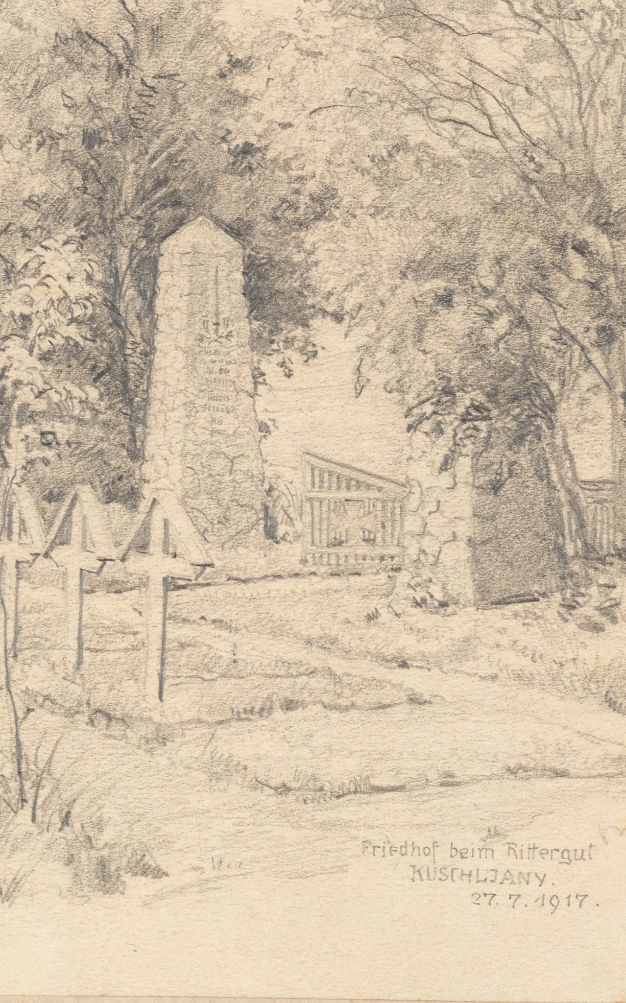 Friedhofseingang Rittergut Kuschljany