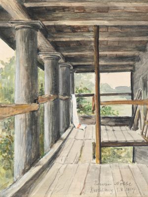 Vernagelter Balkon mit Aussicht