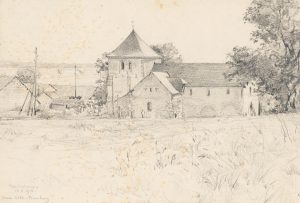 Ländliche Szene mit Kirche