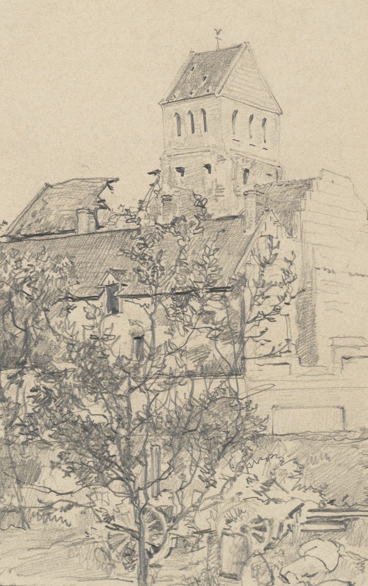 Kriegszerstörte Kirche in Molinchart