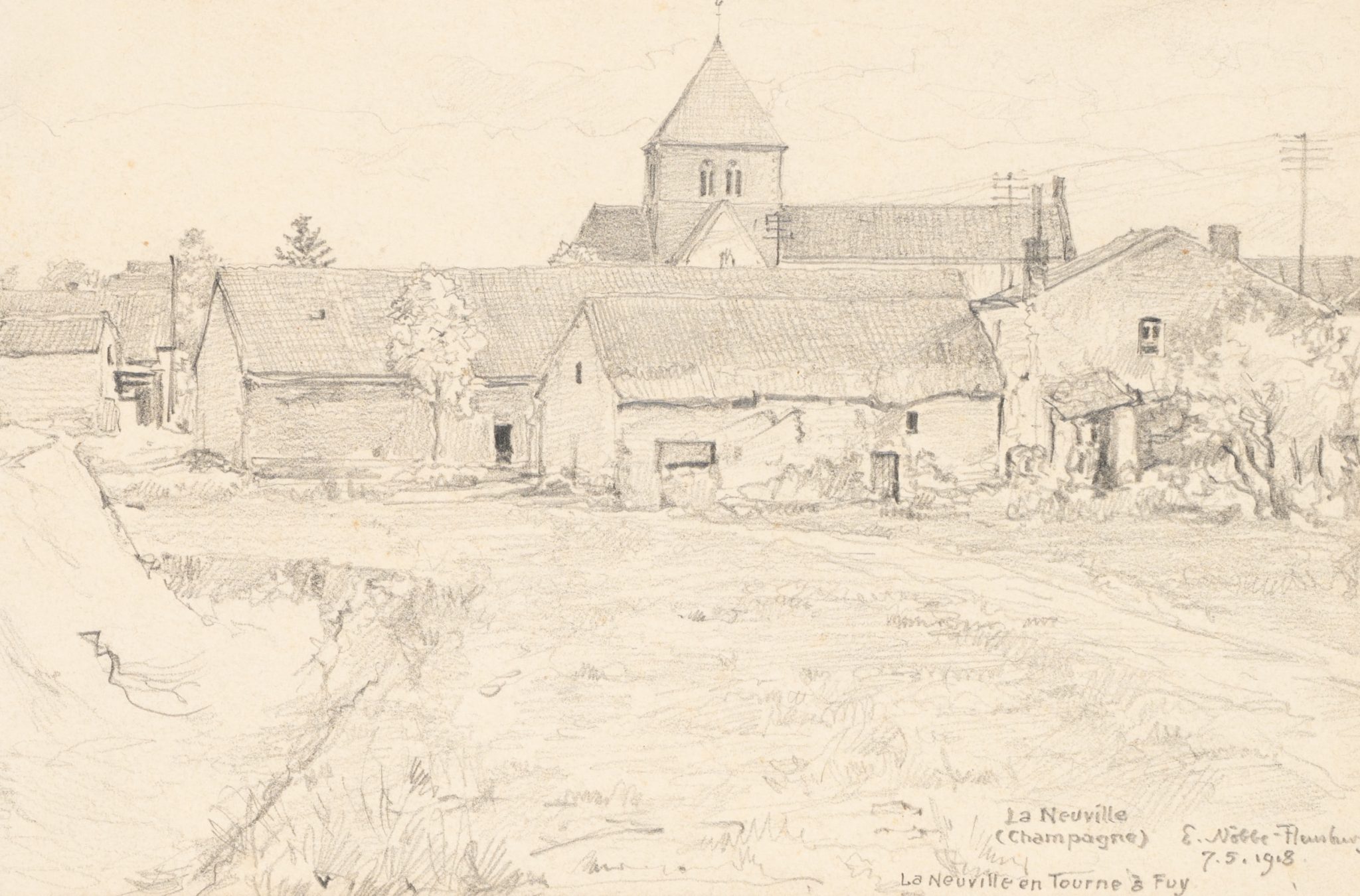 Ländliche Szenerie in Champagne