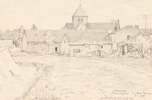 Ländliche Szenerie in Champagne
