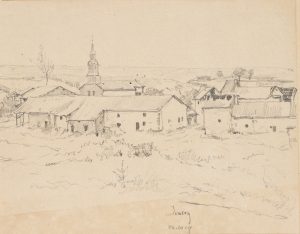 Blick auf Dorf Ivory bei Dole