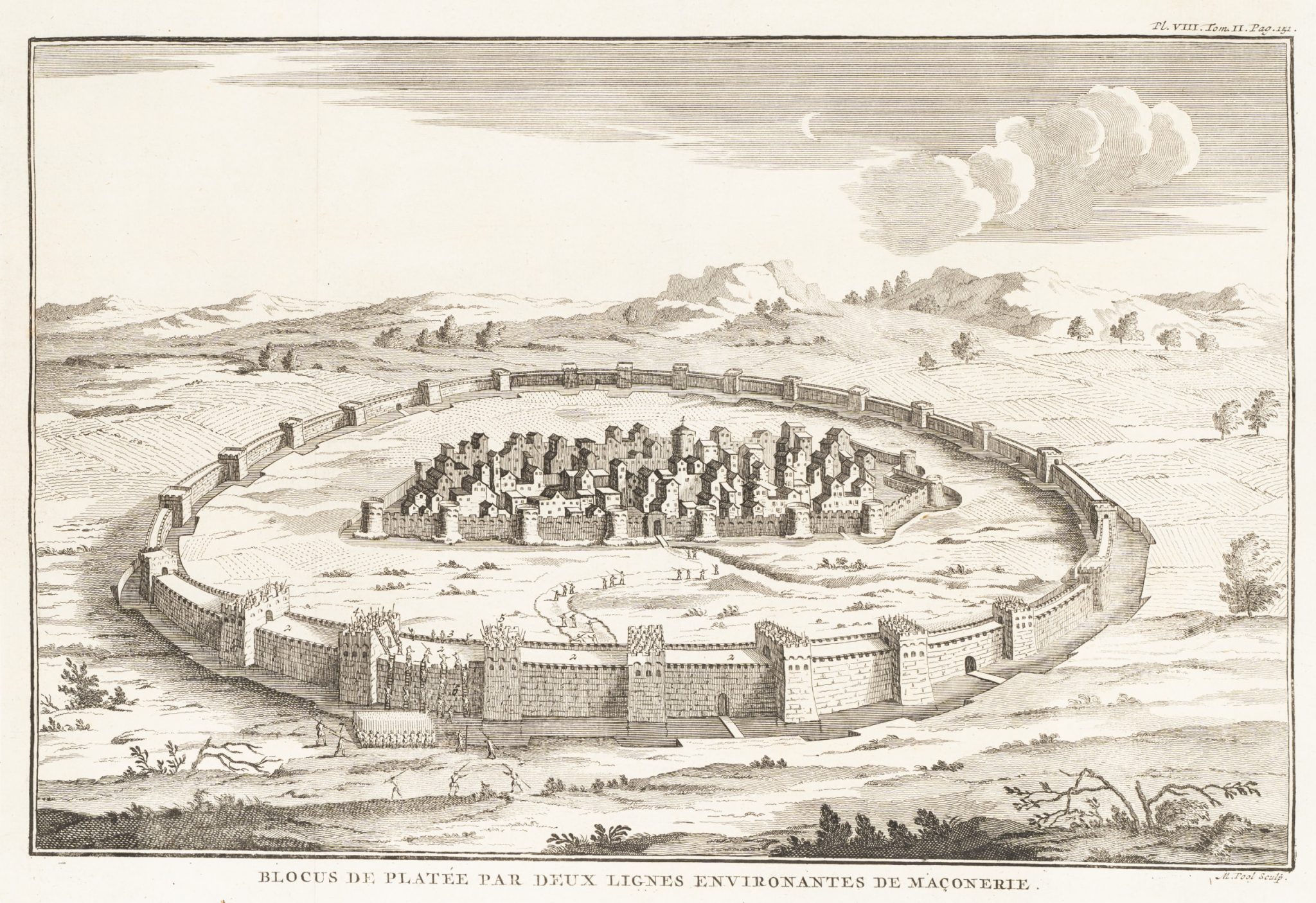 Antike Stadt in Belagerung