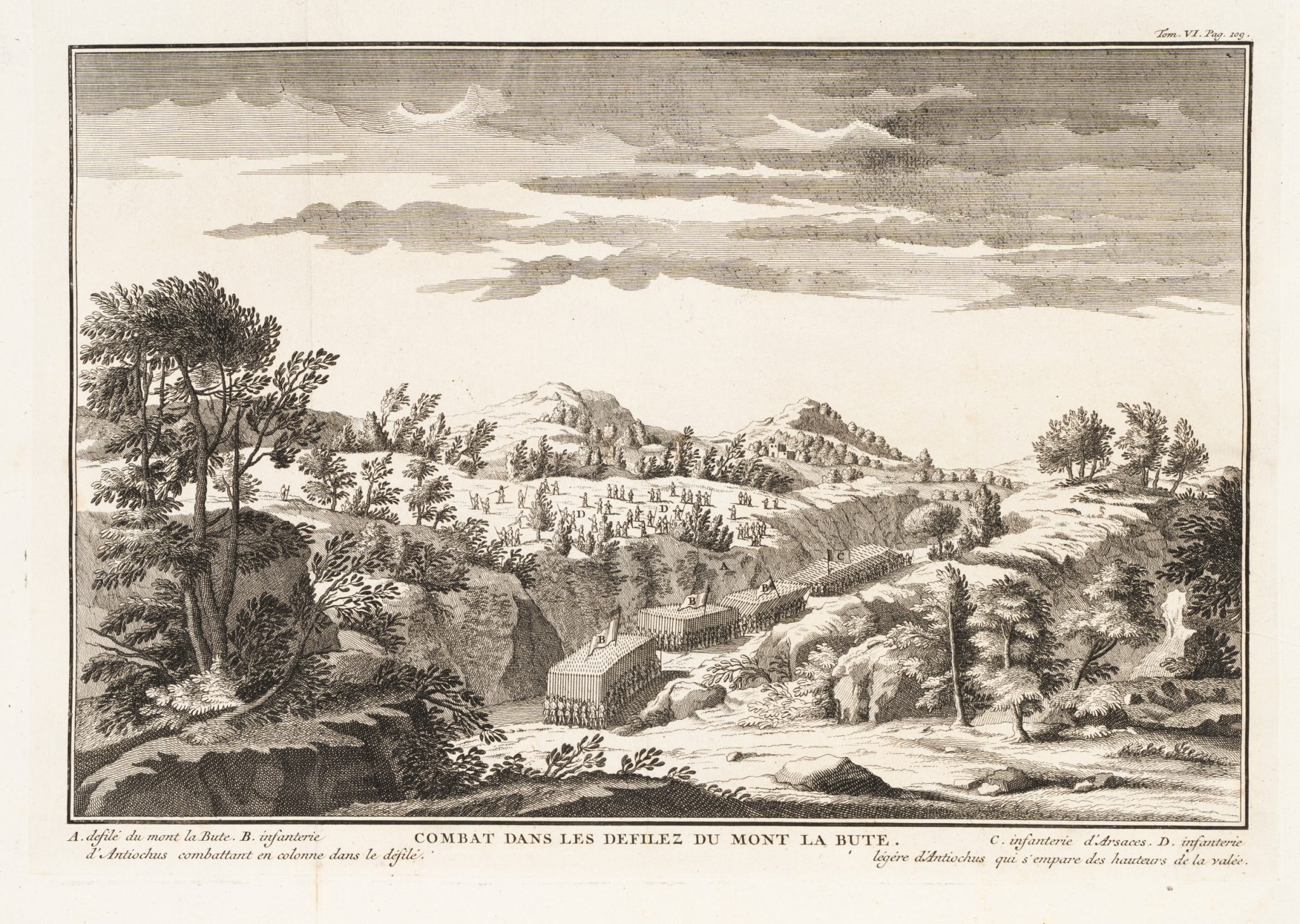 Antike Schlacht im Gebirge
