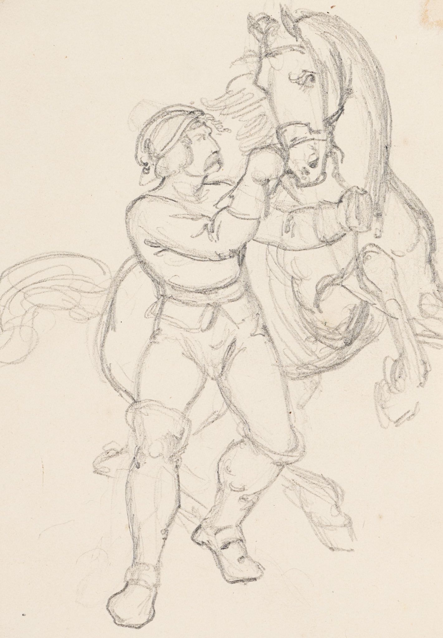 Mann mit Pferd