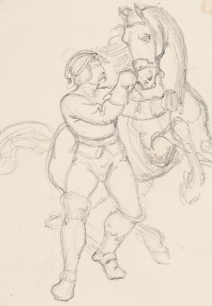 Mann mit Pferd