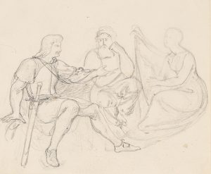 Figurengruppe mit Schwert