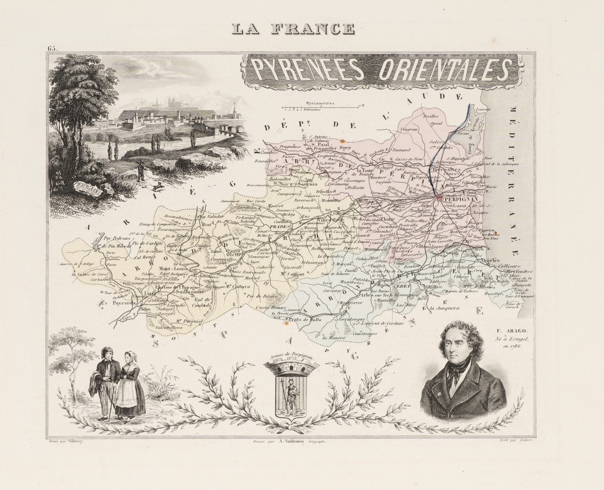 Karte der Pyrénées Orientales