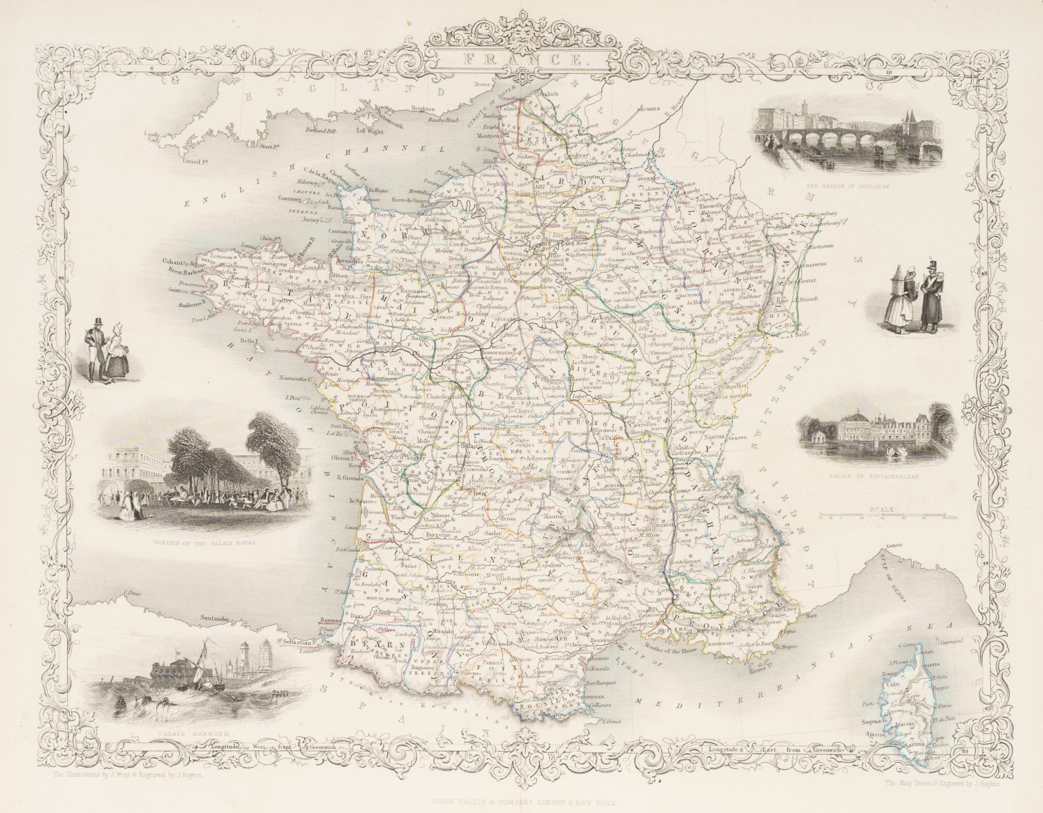 Historische Karte Frankreichs