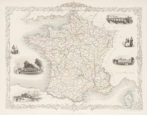 Historische Karte Frankreichs