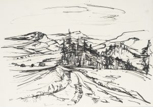 Landschaft mit Pfad