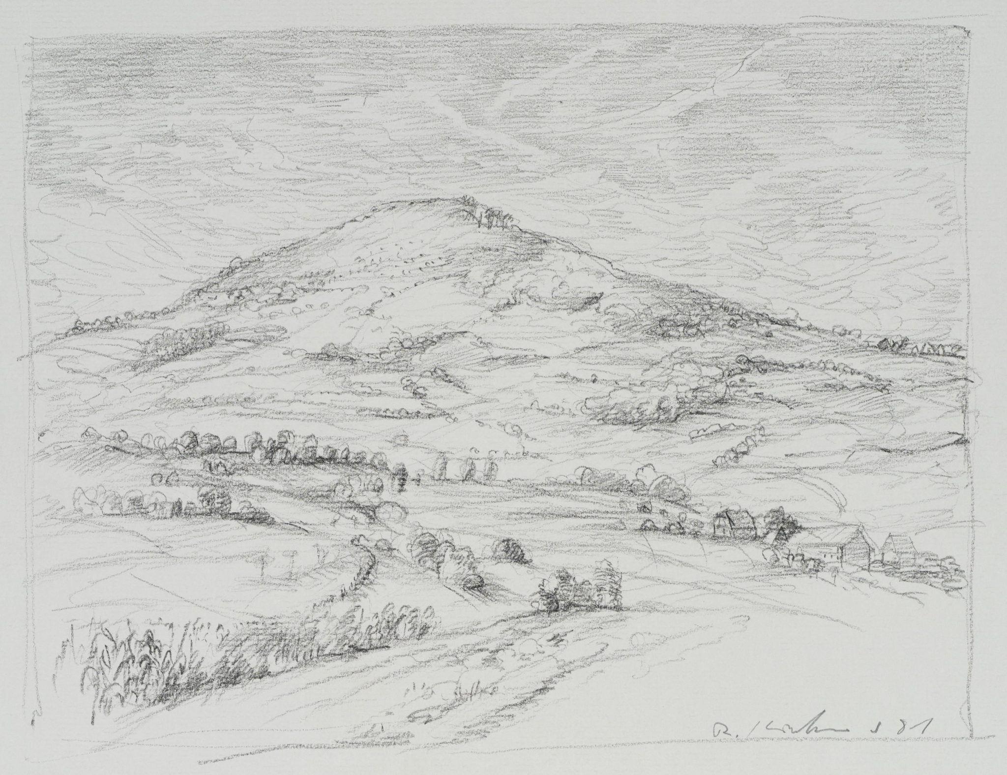 Landschaft mit Hügel