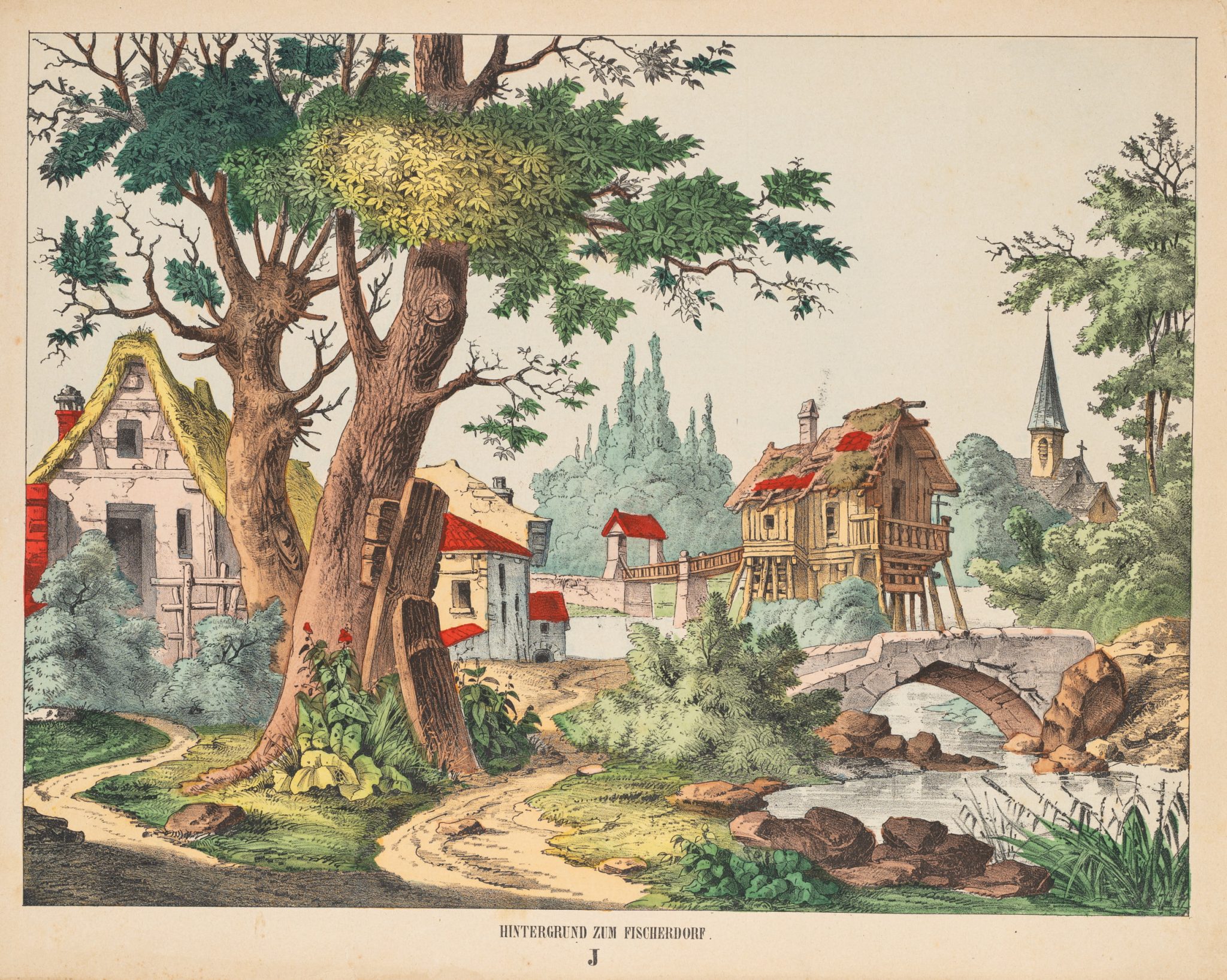 Hintergrund zum Fischerdorf. Papiertheater