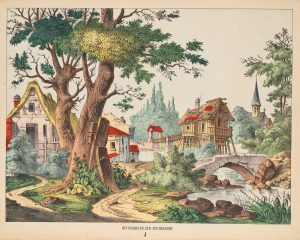Hintergrund zum Fischerdorf. Papiertheater