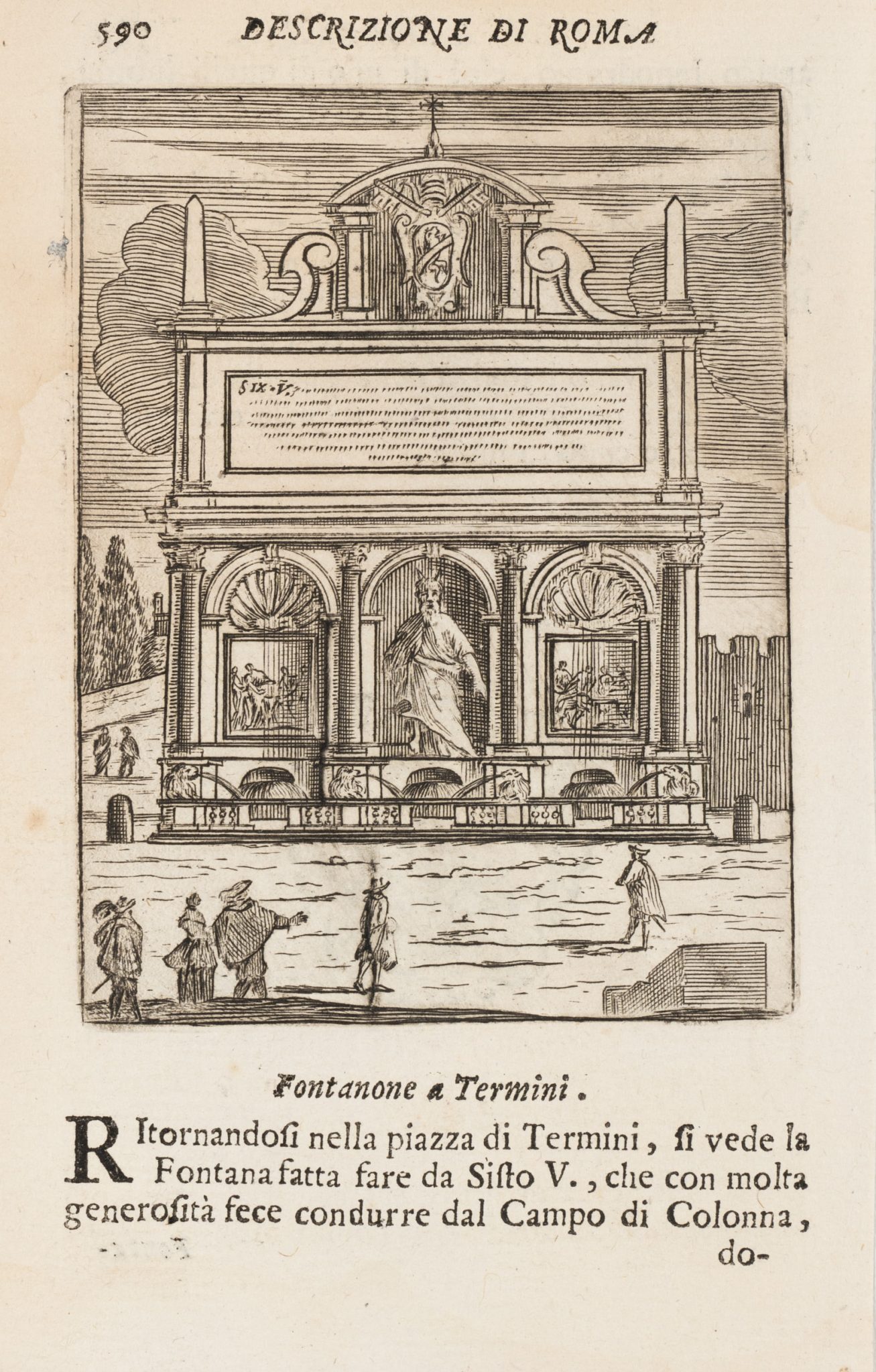 Mosesbrunnen auf dem Quirinal in Rom