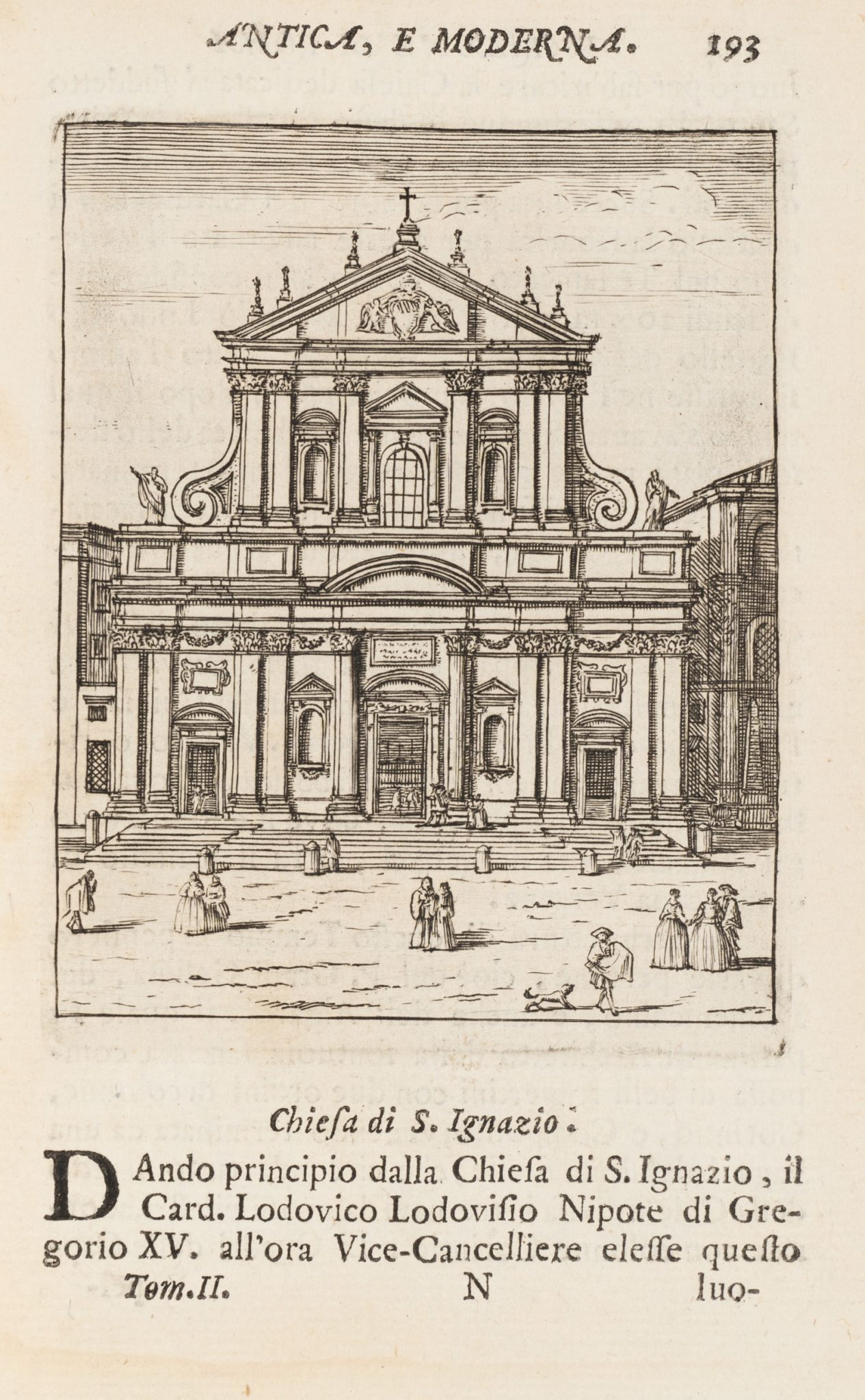 Fassade der Chiesa di S. Ignazio in Rom