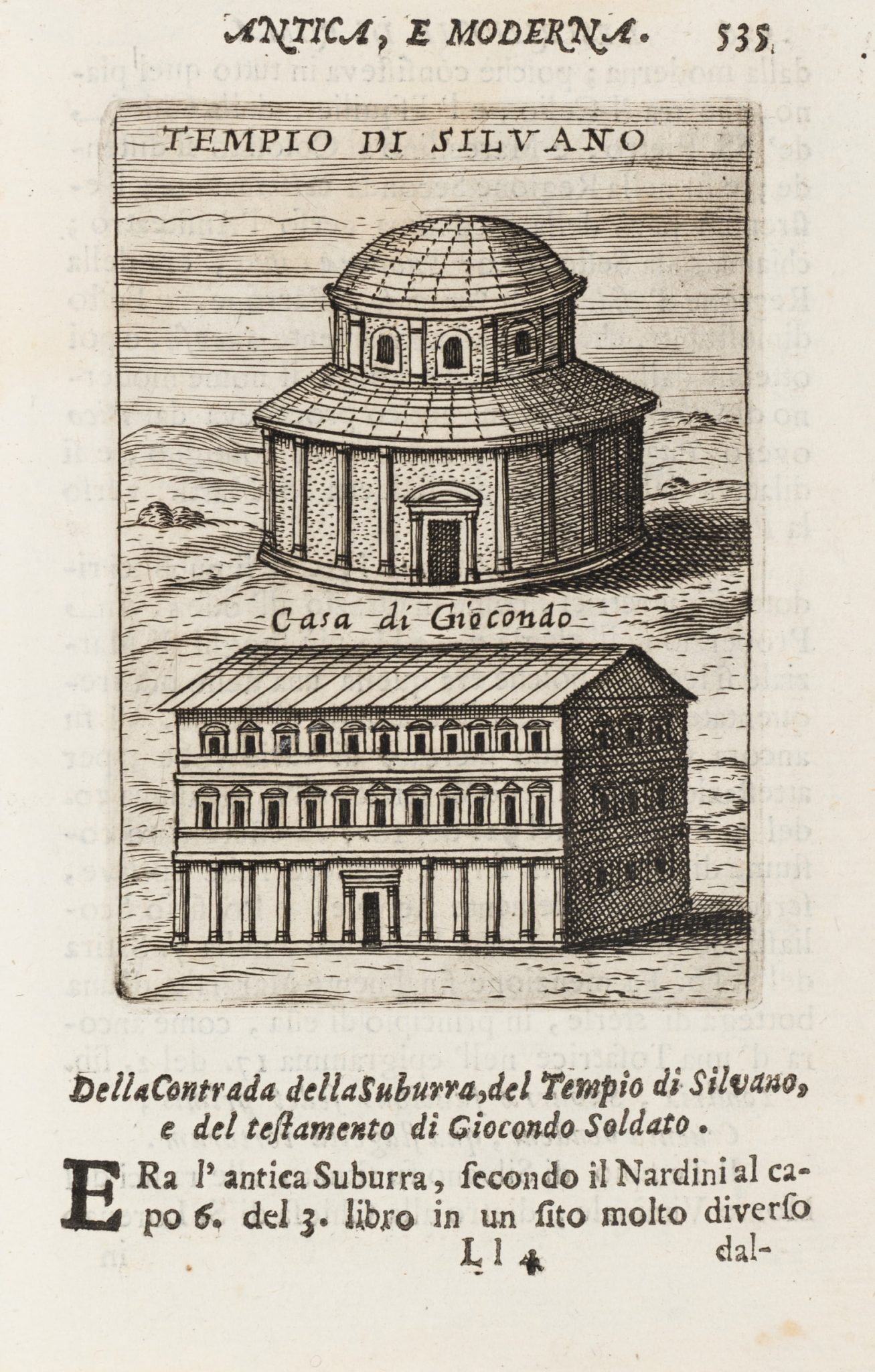 Römische Tempelillustration
