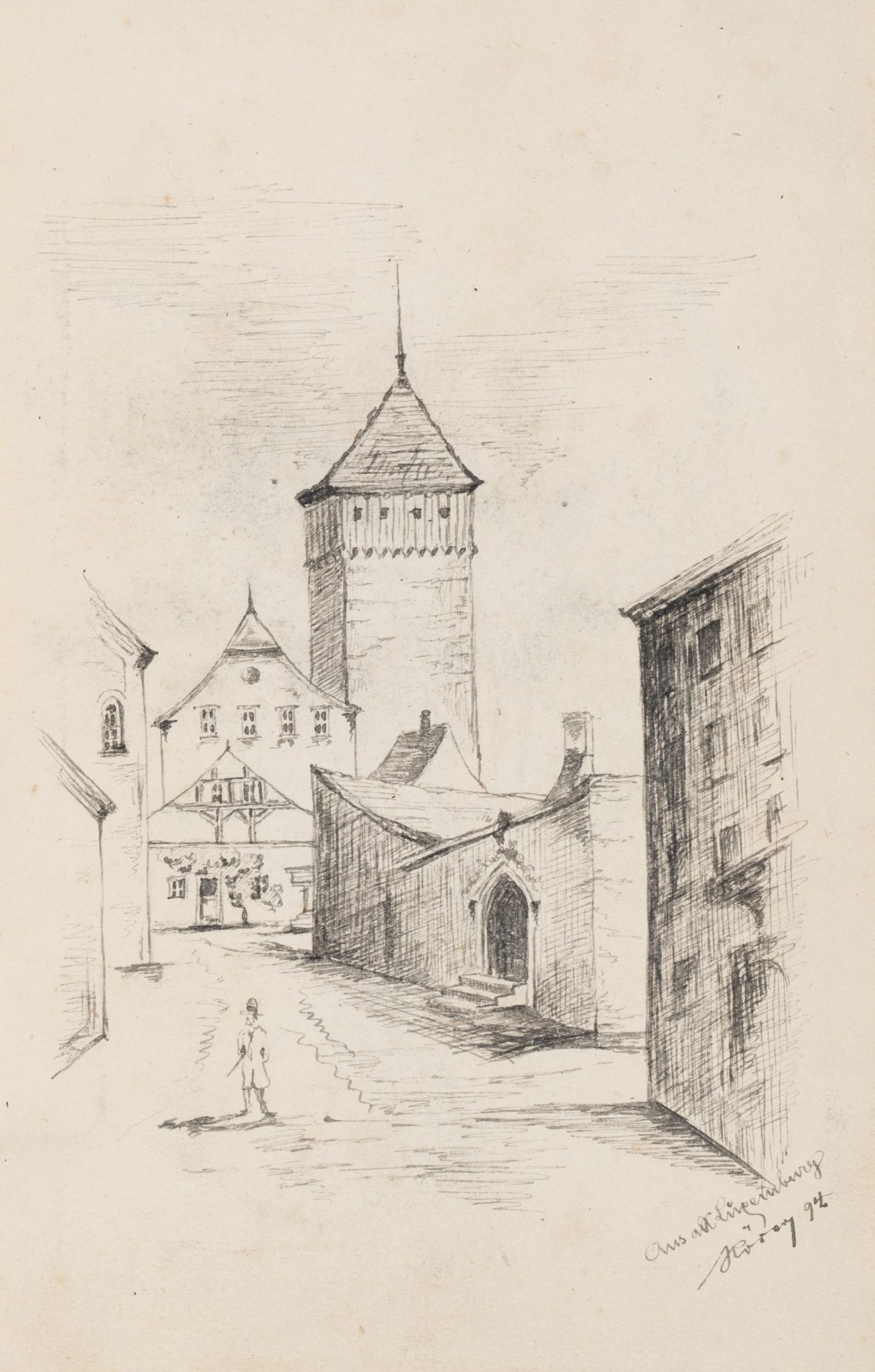Historische Stadtszene, Luxemburg(?)