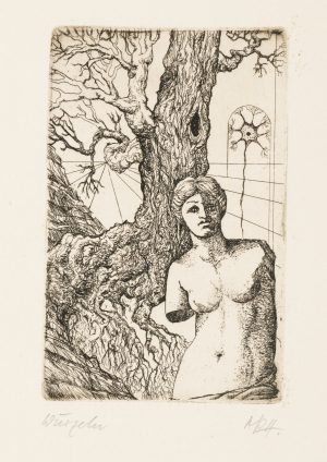 "Wurzeln", Weiblicher Torso vor Baum