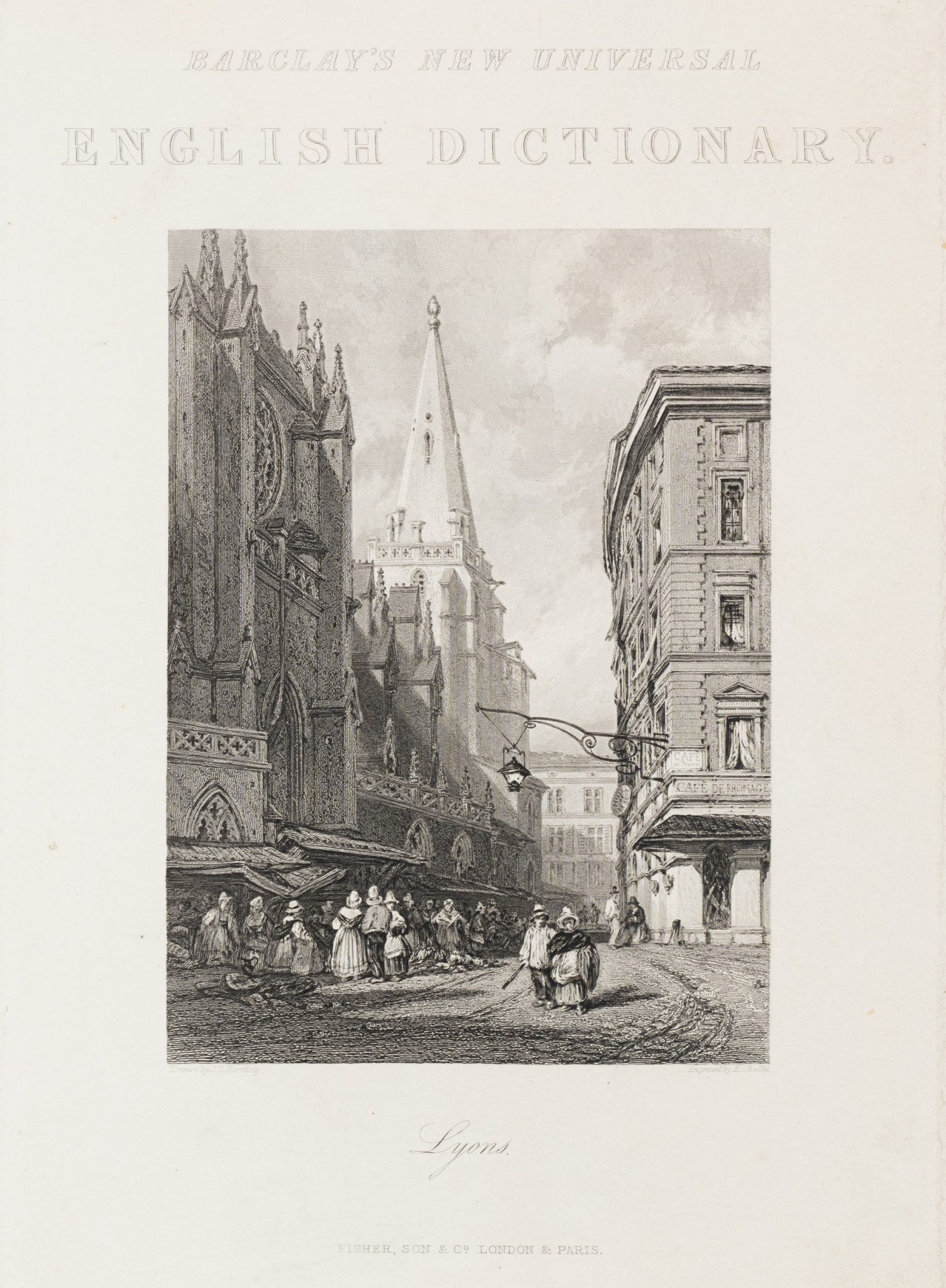 Historische Straßenszene Lyon