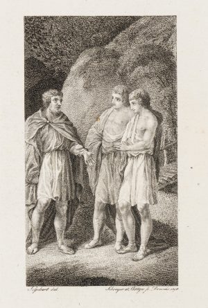 Philosophische Debatte mit drei Männern