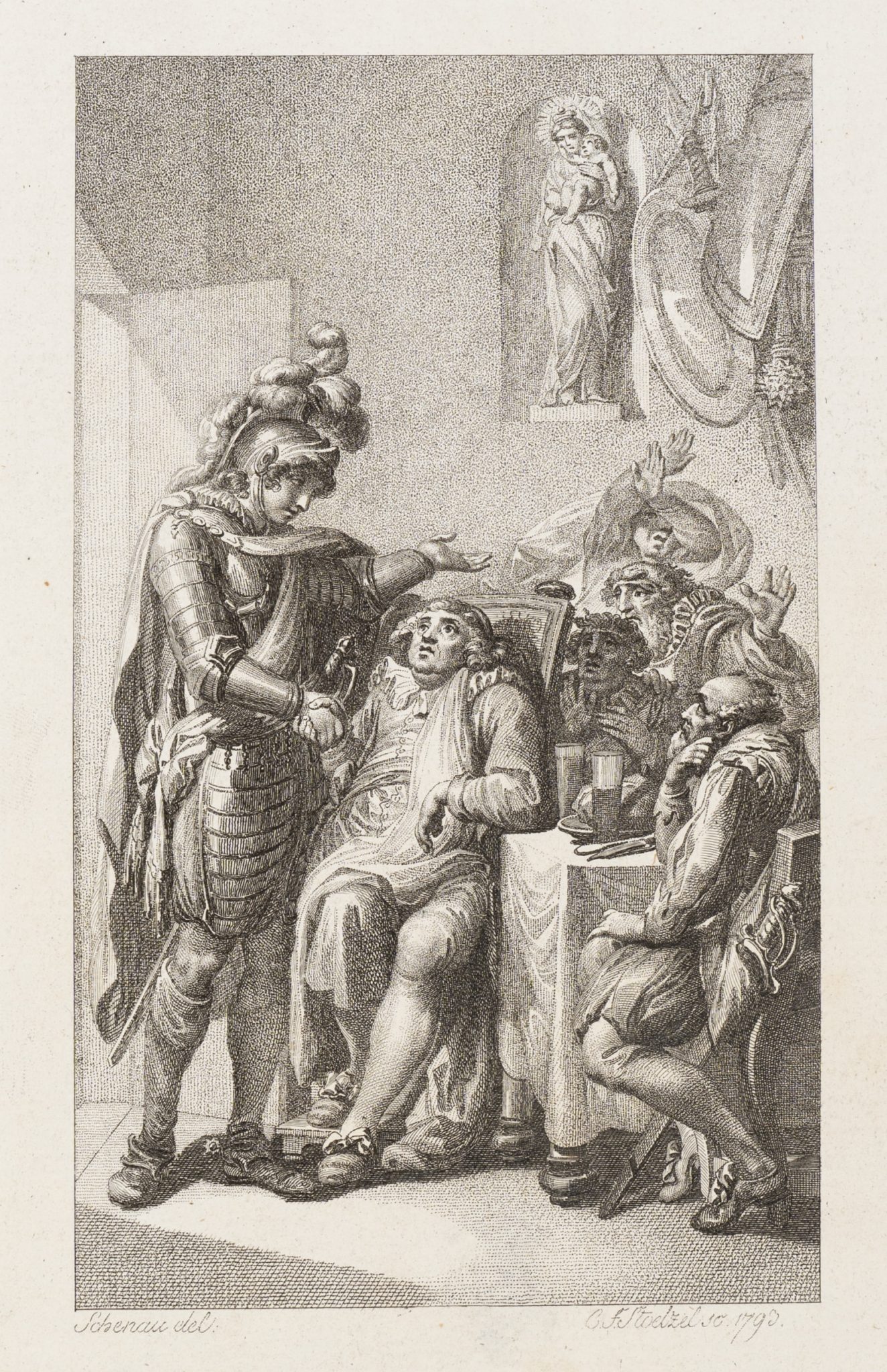 Entscheidender Handschlag mit Ritter