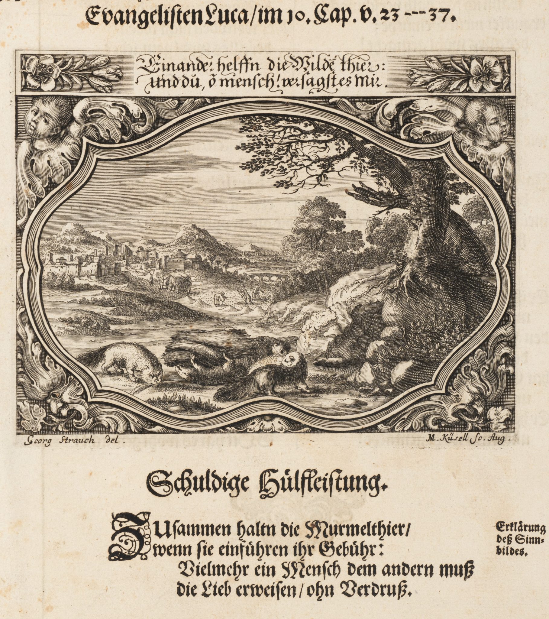 Emblem. Tugend der Caritas