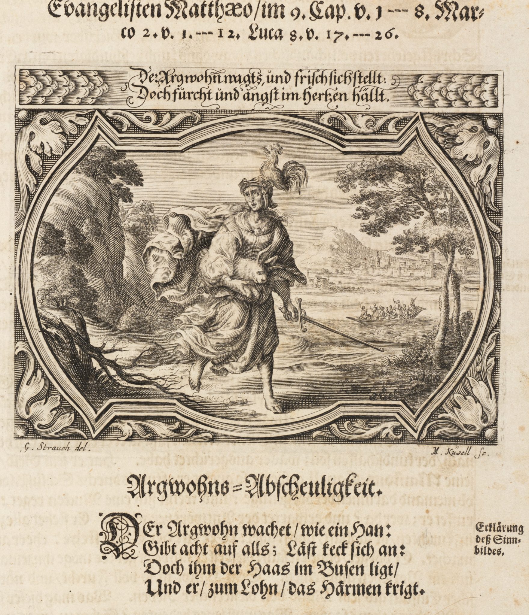 Emblem über Misstrauen und Argwohn