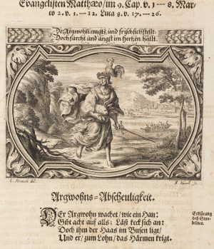 Emblem über Misstrauen und Argwohn