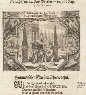 Emblem. Arbeit und Belohnung