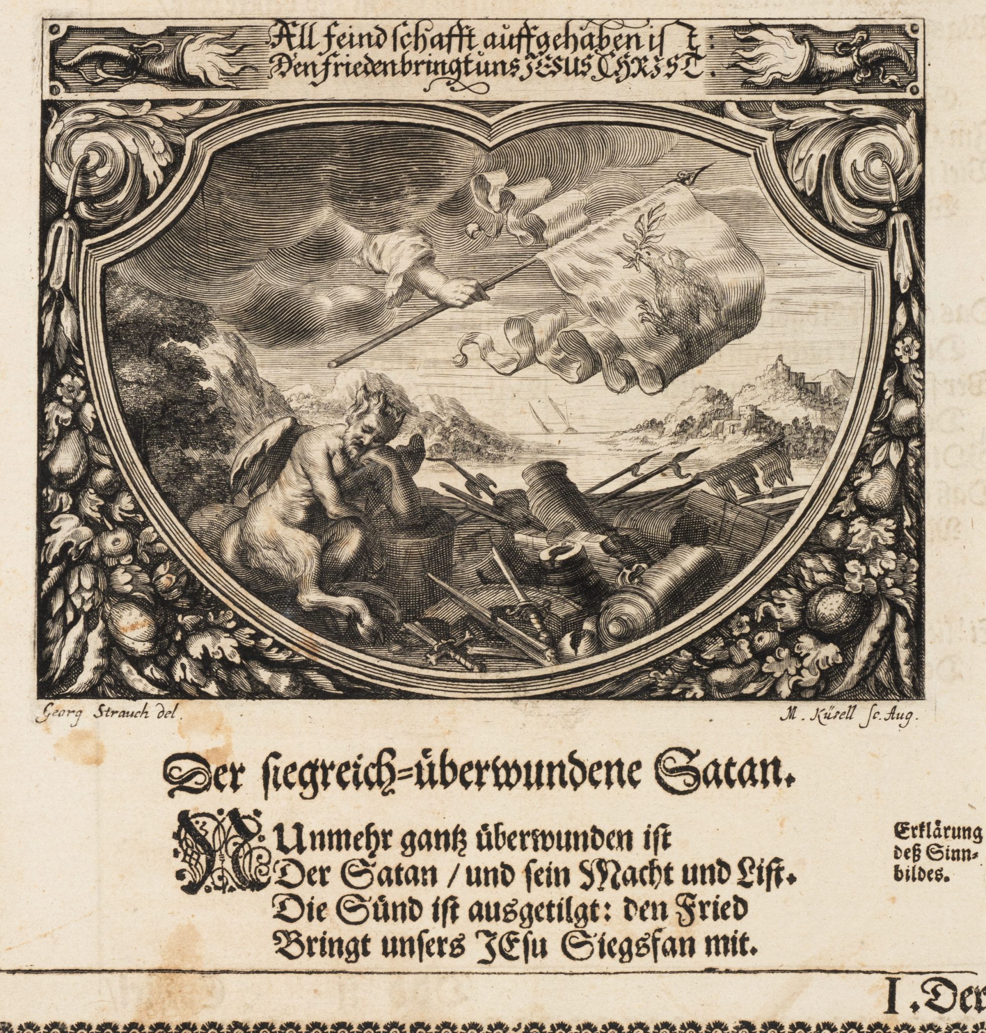 Emblem. Besiegter Satan