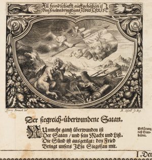 Emblem. Besiegter Satan