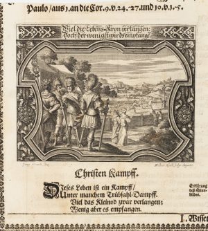 Emblem. Christlicher Lebenskampf