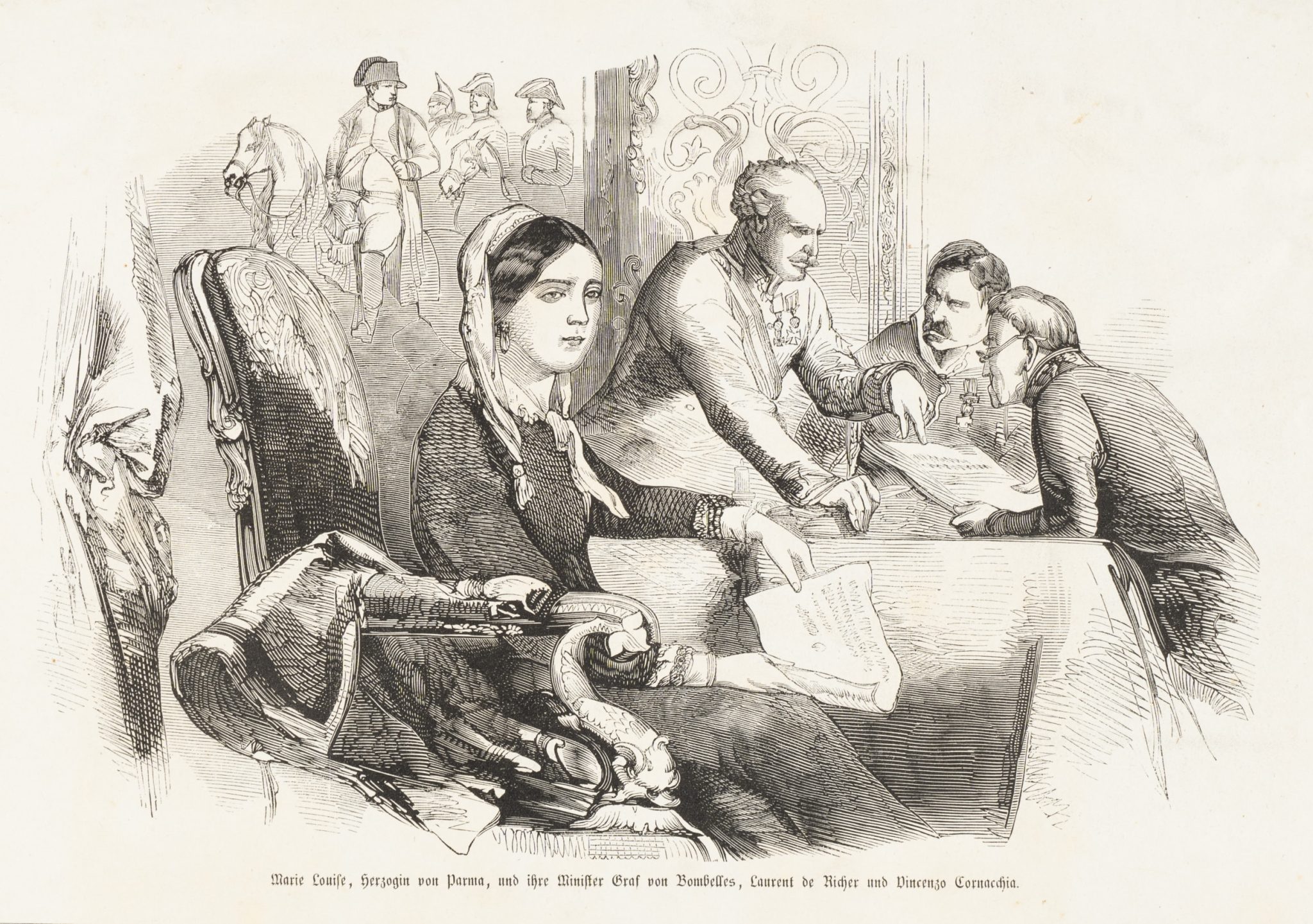Interieur mit Marie Louise, Herzogin von Parma