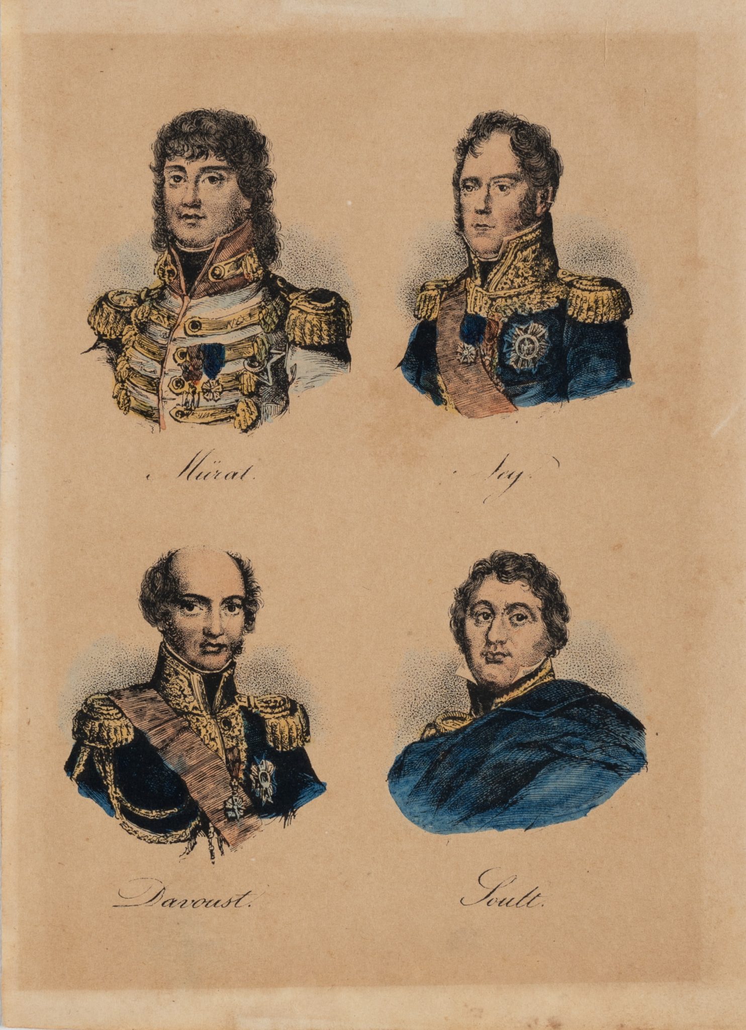 Französische Militärführer-Porträts