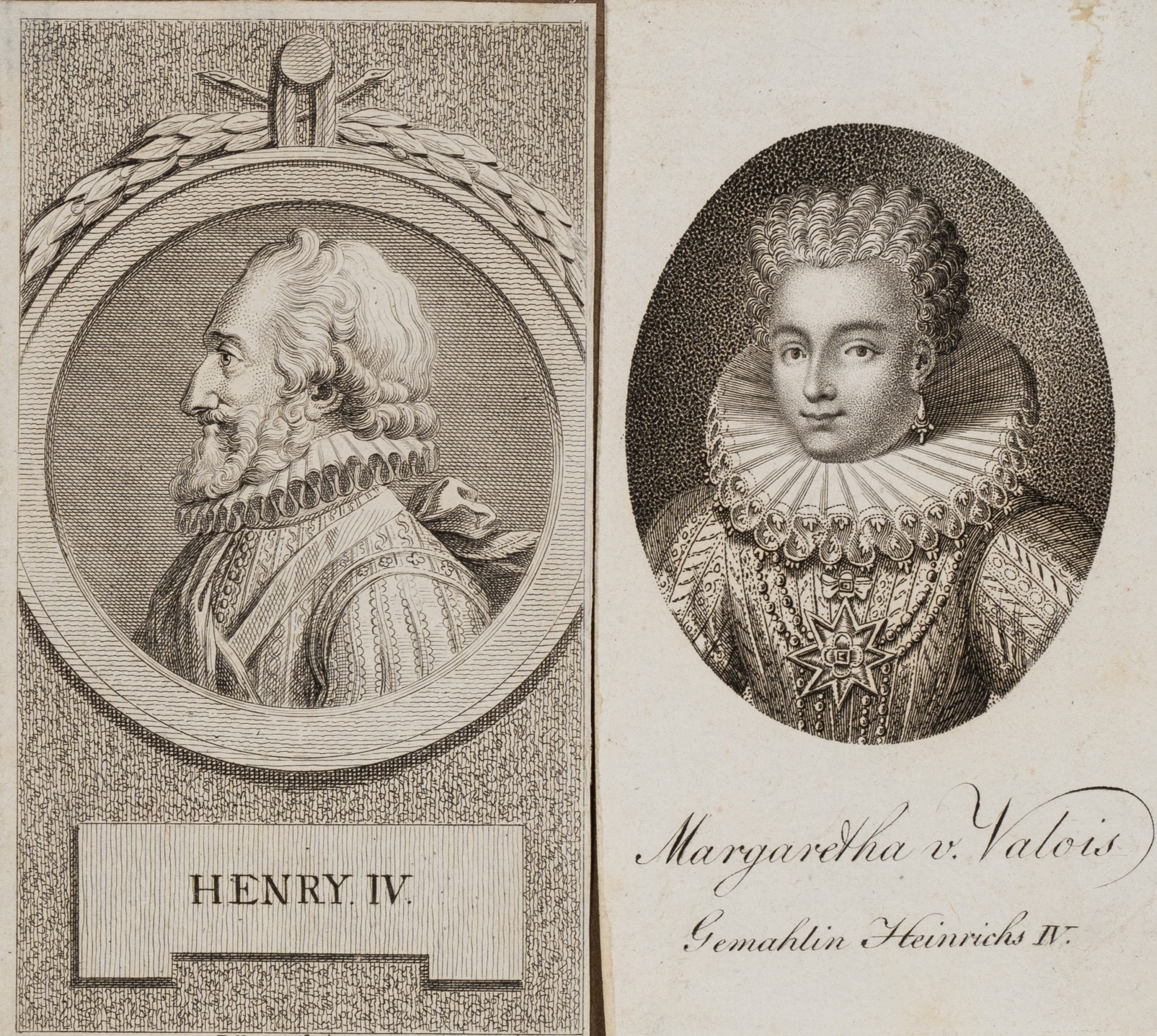 Porträts von Henry IV. und Gemahlin