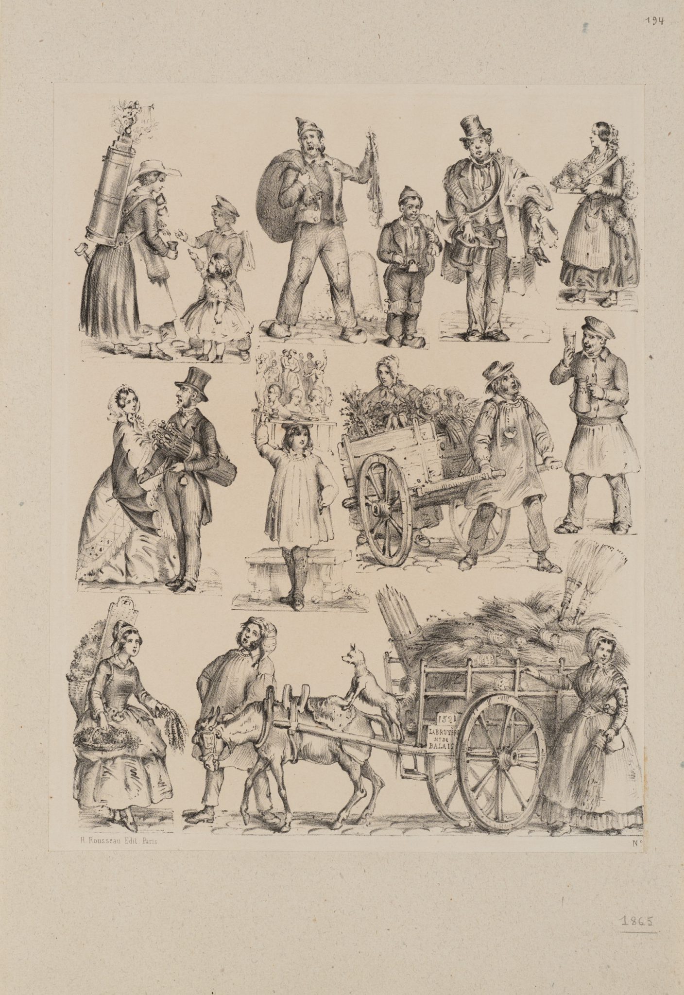 Handel und Straßenleben in einer Stadt