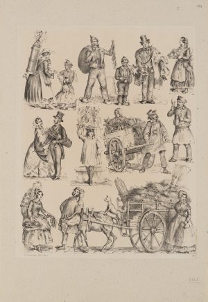 Handel und Straßenleben in einer Stadt