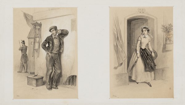 Aus der Sammlung „Handwerk & Berufe": Handwerker und Dienstmädchen