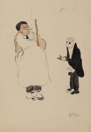 Große Frau und kleiner Mann