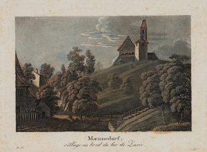 Landschaft mit Hügelkirche