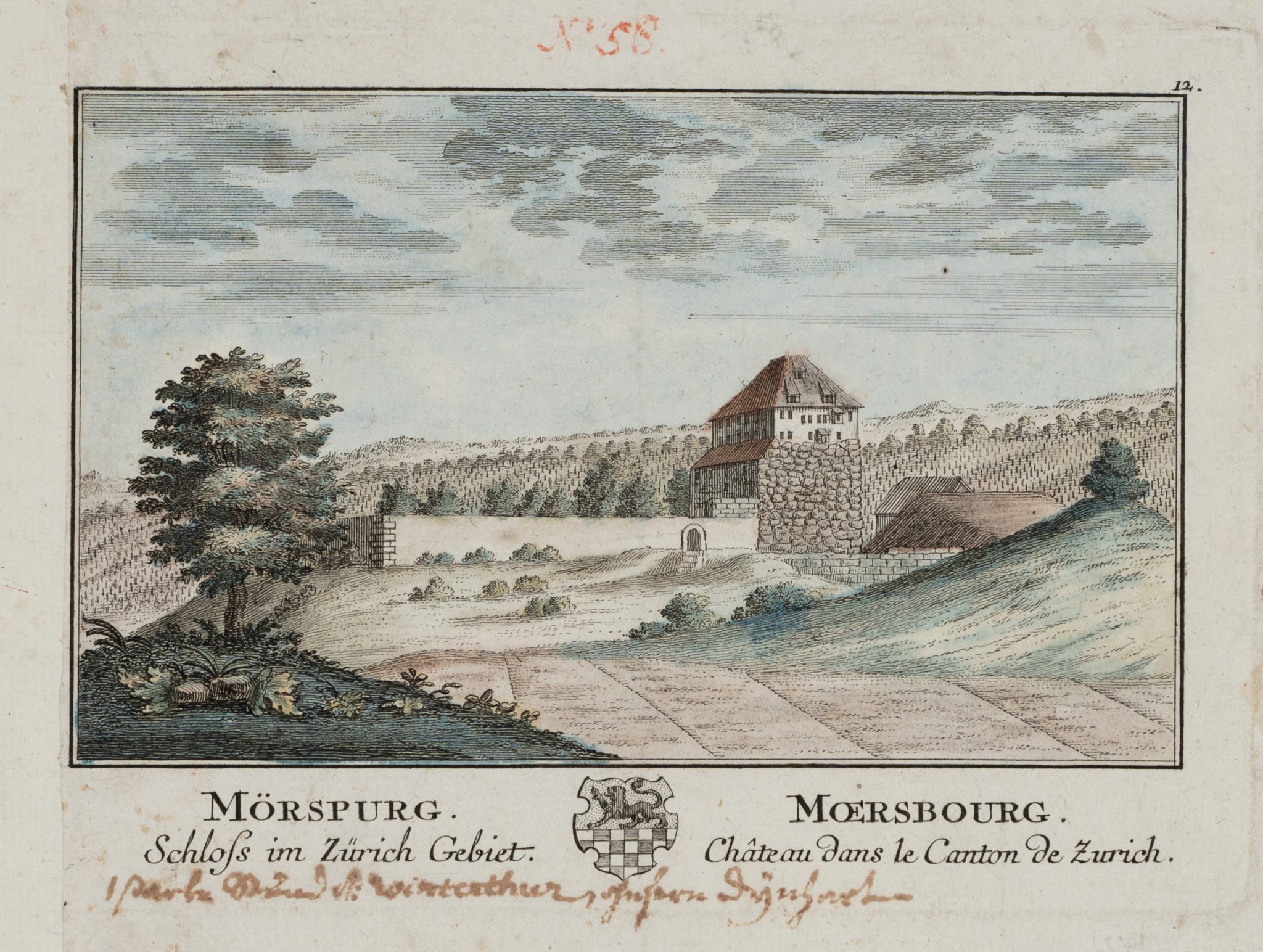 Ansicht der Mörsburg im Kanton Zürich