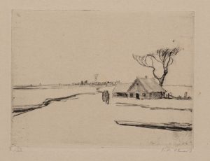 Karge Winterlandschaft mit Soldaten