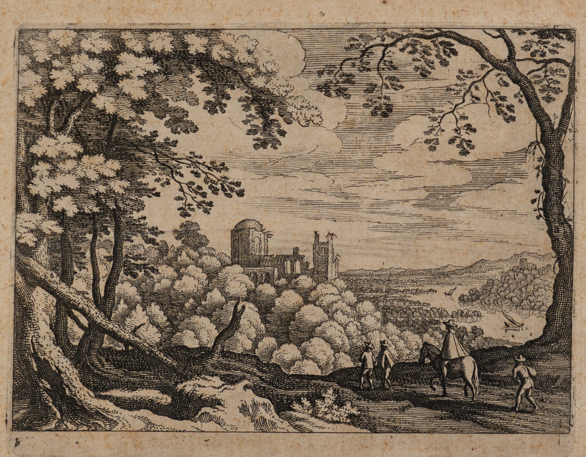 Idyllische Landschaft mit Burg
