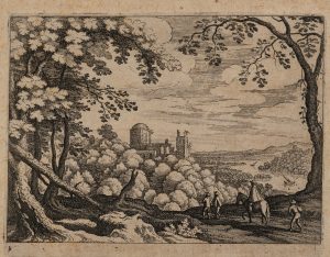 Idyllische Landschaft mit Burg