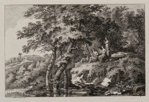 Pastorale Harmonie mit Musikanten